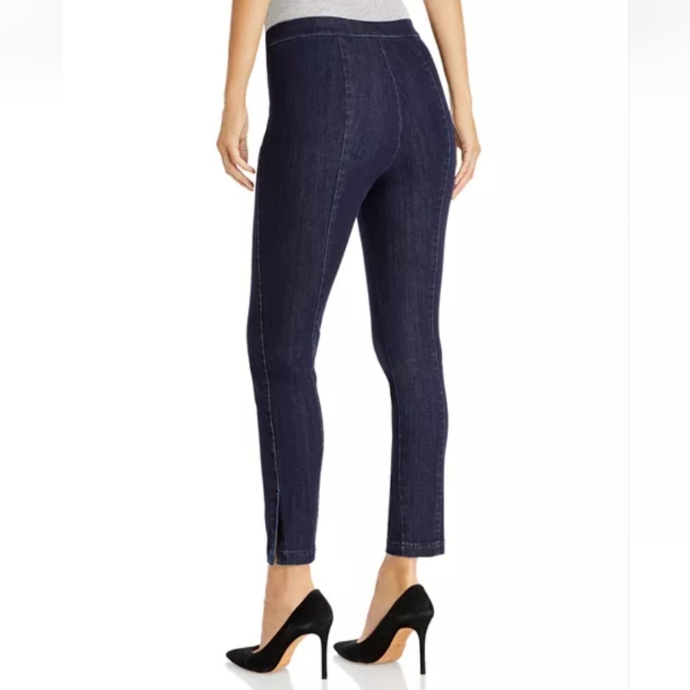 Lafayette 148 New York Murray Pull On Blue Skinny Jeans, Size L - Picture 2 of 13